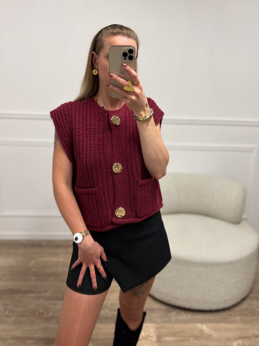 Gilet DORA bordeaux