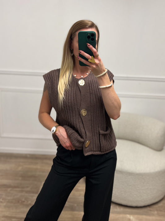 Gilet DORA marron