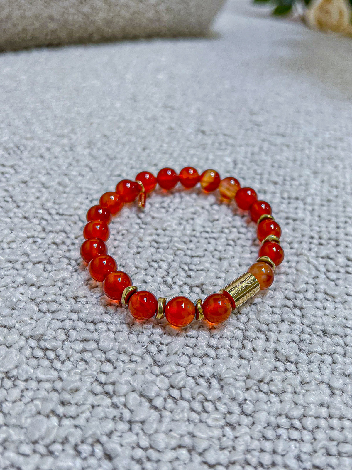 Bracelet Agate rouge pierres naturelles