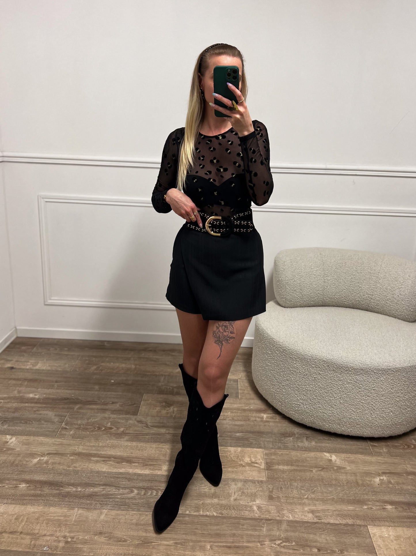 Jupe short ORIANE noire