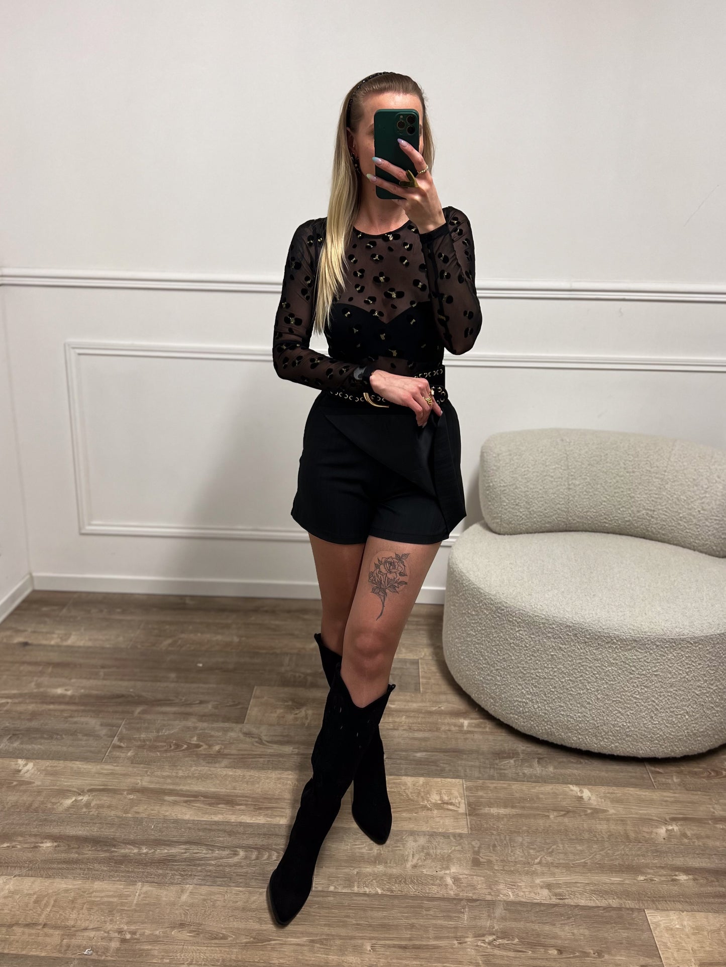 Jupe short ORIANE noire