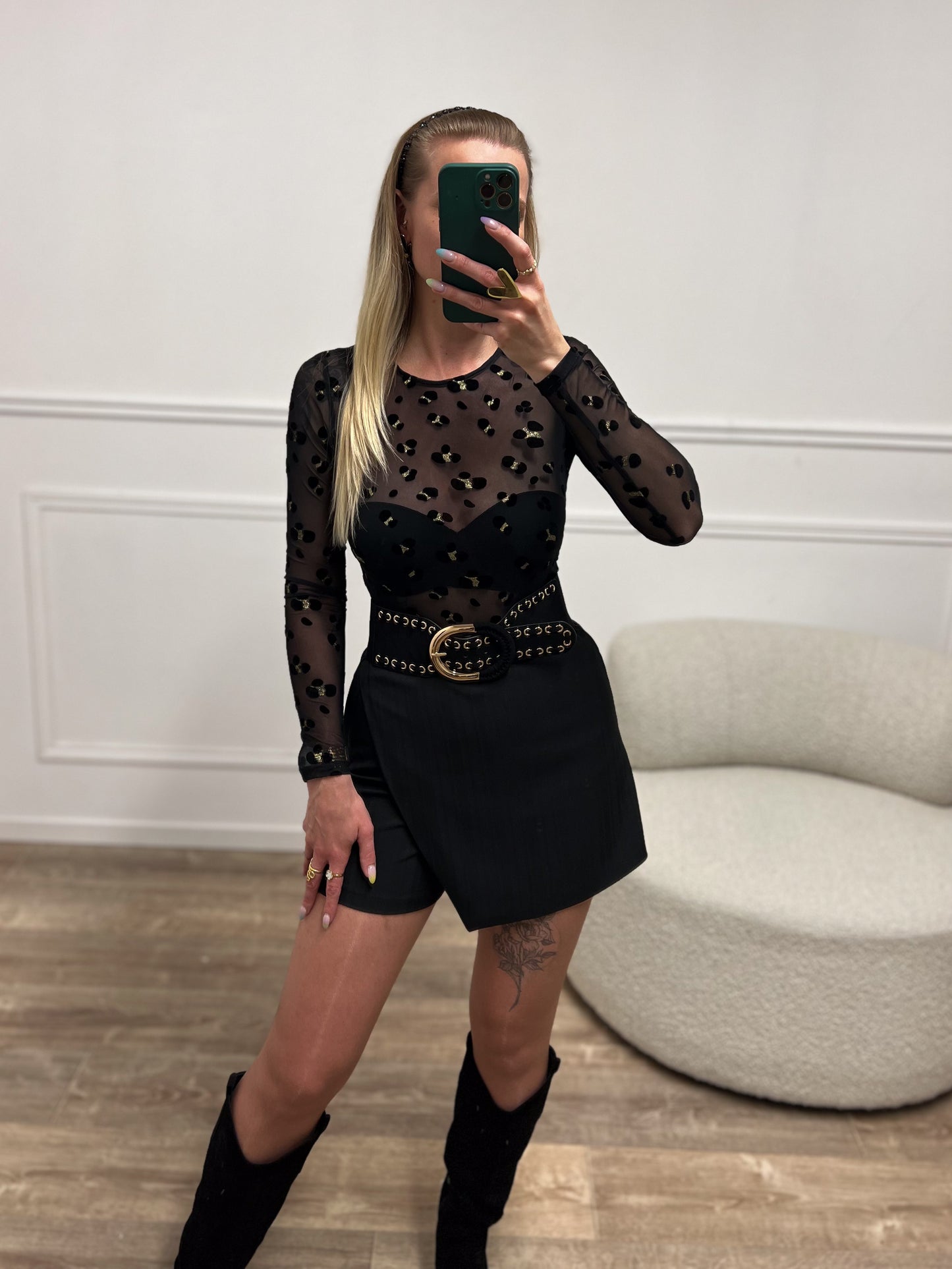 Jupe short ORIANE noire