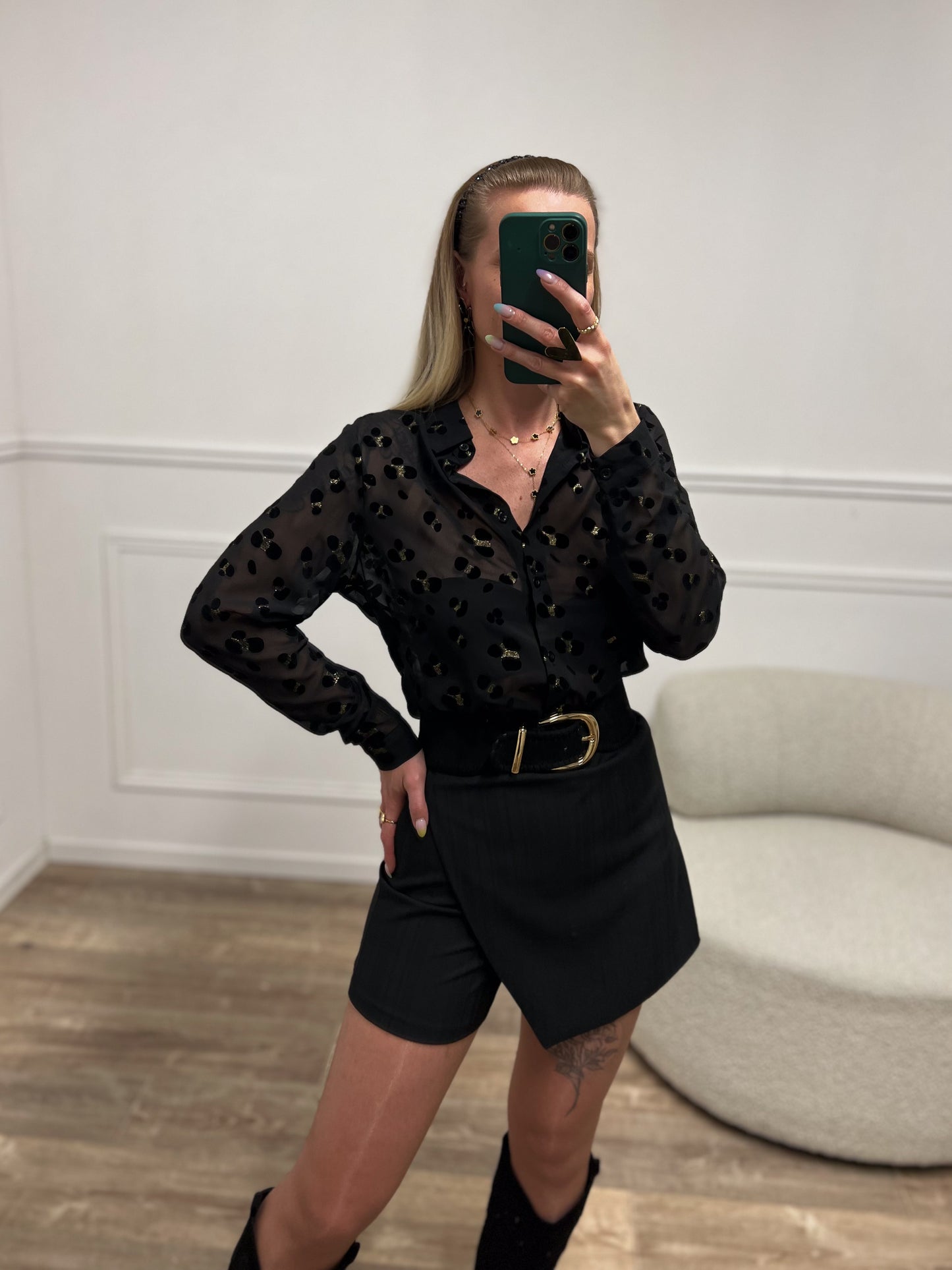 Jupe short ORIANE noire